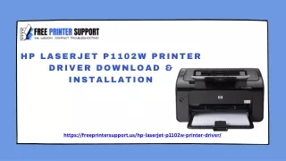 HP Laserjet P1102w Printer Driver Download & Installation