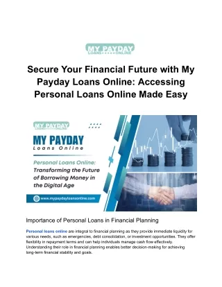 Personal Loans Online: Revolutionizing Borrowing with Seamless Digital Solutions