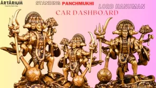 Standing Panchmukhi Lord Hanuman Car Dashboard Idol