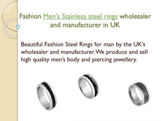 Fashion Steel Men's rings wholesaler and manufacturer