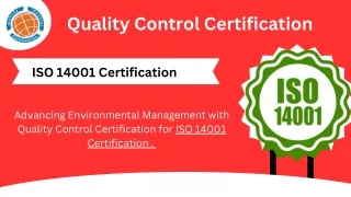 ISO 14001 Certification | Quality Control Certification