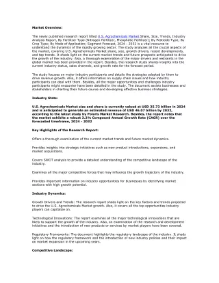 U.S. Agrochemicals Market