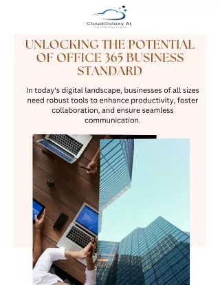 Maximize Efficiency with Office 365 Business Standard | Cloud Galaxy