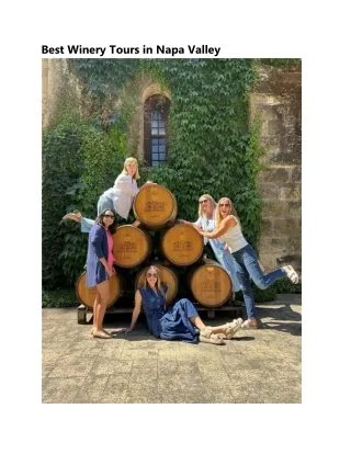 Tour Napa Sonoma: Exclusive Winery Tours in Napa Valley Vineyards