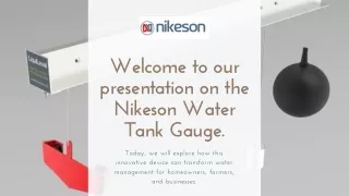 Nikeson Water Tank Gauge: Smart Solution for Water Management