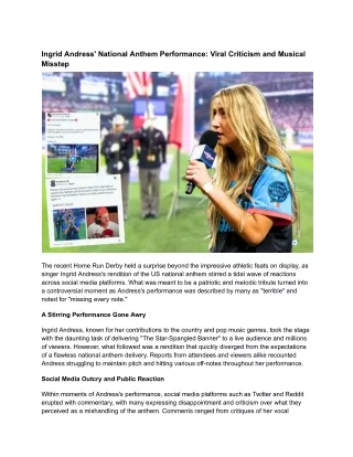 Ingrid Andress' National Anthem Performance_ Viral Criticism and Musical Misstep