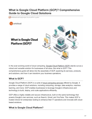 What is Google Cloud Platform? Comprehensive Guide to Google Cloud Solutions