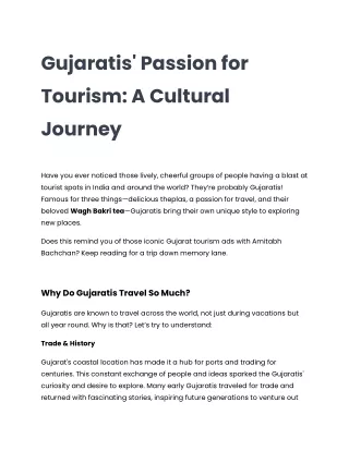 Gujaratis' Passion for Tourism_ A Cultural Journey