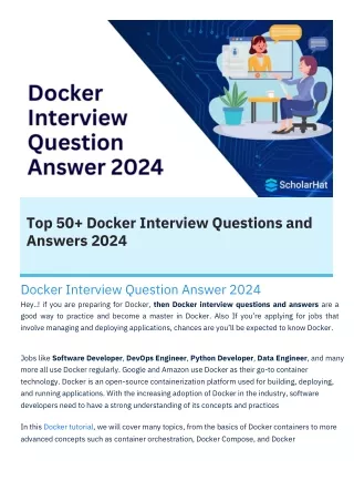 Docker Interview Questions PDF By ScholarHat