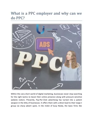 What is a PPC employer and why can we do PPC