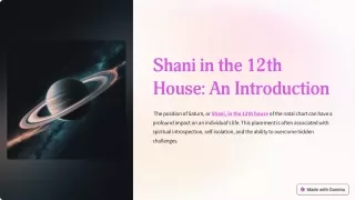 Shani in 12th House: Effects and Remedies According to Lal Kitab