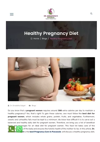 Healthy Pregnancy Diet