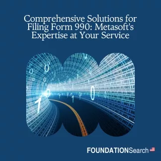 Comprehensive Solutions for Filing Form 990: Metasoft's Expertise