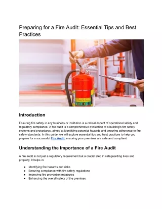 Preparing for a Fire Audit_ Essential Tips and Best Practices