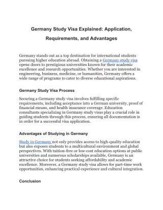 germany study visa