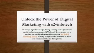 Unlock the Power of Digital Marketing with s2vinfotech ppt