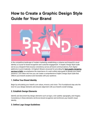 How to Create a Graphic Design Style Guide for Your Brand