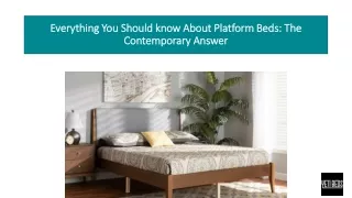 Everything You Should know About Platform Beds: The Contemporary Answer
