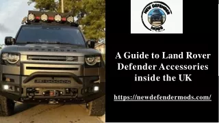 A Guide to Land Rover Defender Accessories