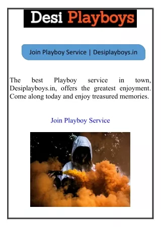 Join Playboy Service Desiplayboys.in