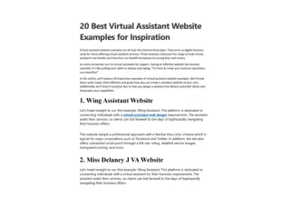 virtual assistant web design
