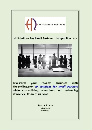 Hr Solutions For Small Business  Hrbponline com