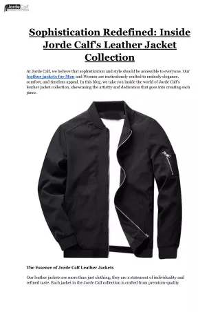 Sophistication Redefined_ Inside Jorde Calf's Leather Jacket Collection