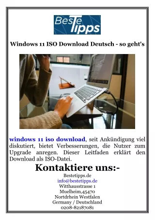 Windows 11 ISO Download Deutsch - so geht's