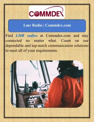 Lmr Radio   Commdex.com