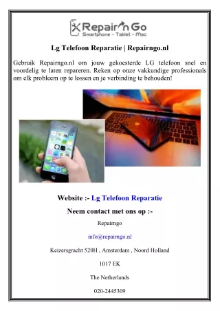 Lg Telefoon Reparatie   Repairngo.nl