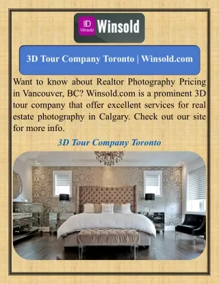 3D Tour Company Toronto  Winsold.com