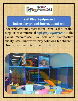 Soft Play Equipment   Indoorplaygroundsinternational.com