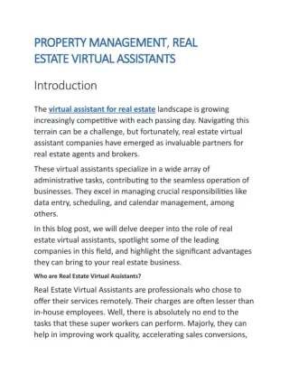 virtual assistant for real estate