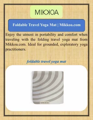 Foldable Travel Yoga Mat  Mikkoa.com