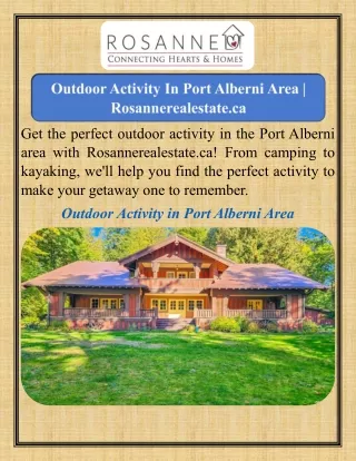 Outdoor Activity In Port Alberni Area  Rosannerealestate.ca