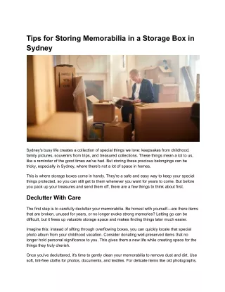 Tips for Storing Memorabilia in a Storage Box in Sydney