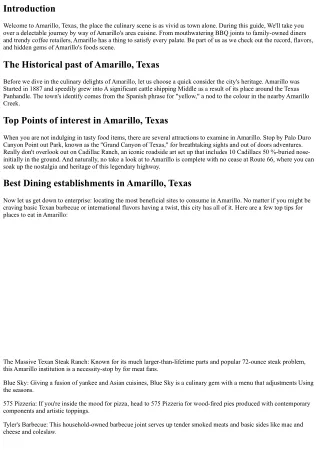 Savor the Flavors: A Manual to Amarillo's Area Cuisine