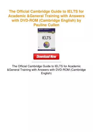 The Official Cambridge Guide to IELTS for Academic & General Training