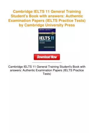 Cambridge IELTS 11 General Training Student's Book with answers: