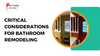 Critical Considerations for Bathroom Remodeling by Paint Palyin