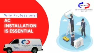 Why Professional AC Installation is Essential