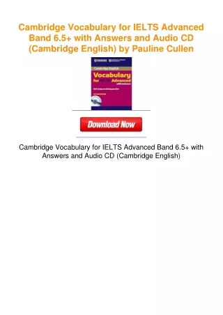 Cambridge Vocabulary for IELTS Advanced Band 6.5+ with Answers and Audio