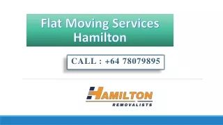 Flat Moving Services Hamilton