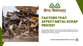 Factors that affect metal scrap prices