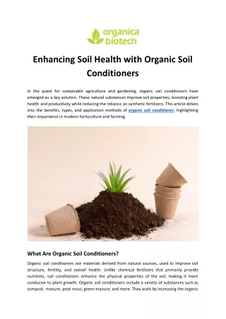 Organic Soil Conditioner