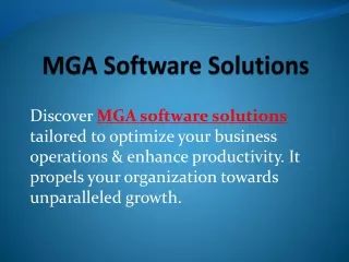 MGA Software Solutions