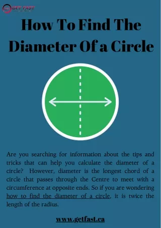 How To Find The Diameter Of a Circle