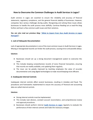 How to Overcome the Common Challenges in Audit Services in Lagos (1)
