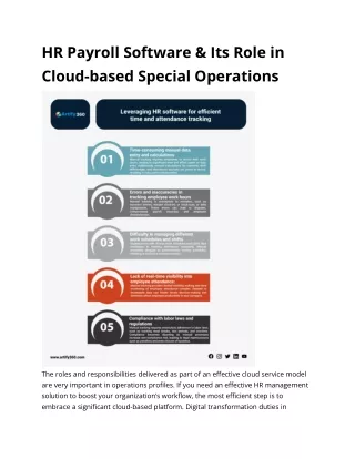 HR Payroll Software & Its Role in Cloud-based Special Operations