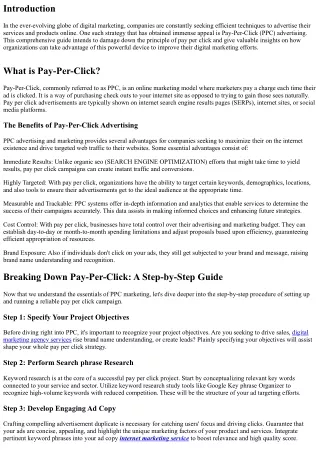 Damaging Down Pay-Per-Click: A Guide to Effective Digital Marketing Providers